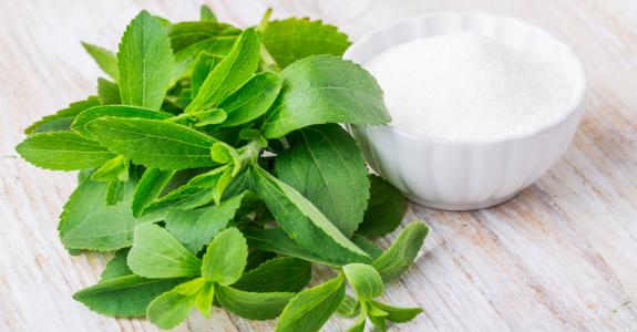 Die momentan beliebte Stevia könnte ein interessanter Saccharose-Ersatz sein.